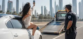 Tehlikeli Fotoğraf Çekimi Yapan Kadın Trafikten Men Edildi