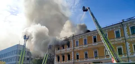 UN Ataque con Drones Rusos Contra la Academia de Ciencias de Kiev Deja al Menos una Mujer Muerta y Varios Heridos