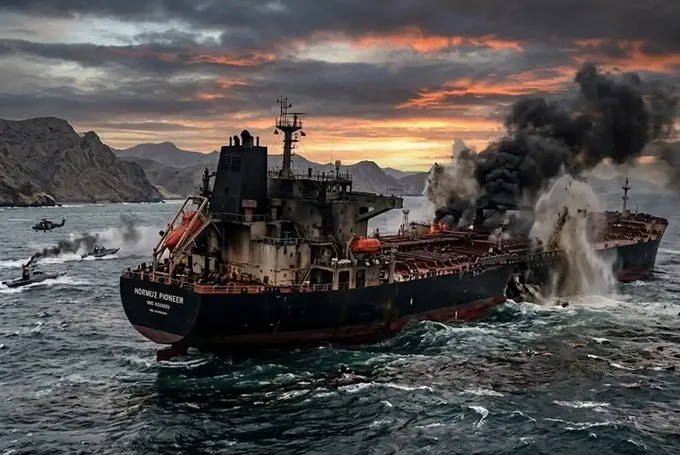 İran Duyurdu: Hürmüz Boğazı'nda Süper Tanker Deniz Mayınına Çarptı