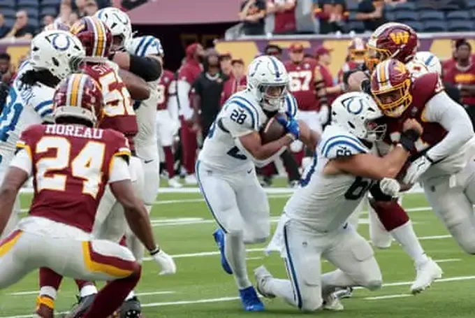 Jonathan Taylor’s Double Earns Colts Win Against Commanders in London