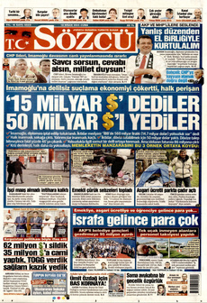 SÖZCÜ 18 Nisan 2025 gazete manşeti