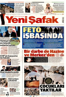 YENİ ŞAFAK 18 Nisan 2025 gazete manşeti