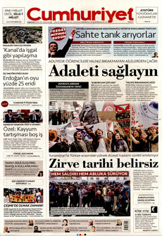 CUMHURİYET 19 Nisan 2025 gazete manşeti
