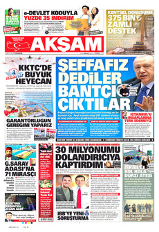 AKŞAM 1 Mayıs 2025 gazete manşeti
