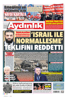 AYDINLIK GAZETESİ 1 Mayıs 2025 gazete manşeti