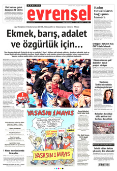 EVRENSEL 1 Mayıs 2025 gazete manşeti