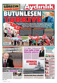 AYDINLIK GAZETESİ 12 Mayıs 2025 gazete manşeti