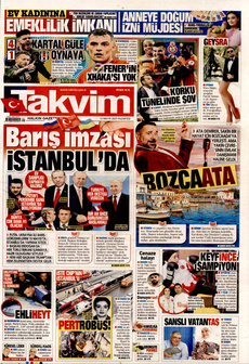 TAKVİM 12 Mayıs 2025 gazete manşeti