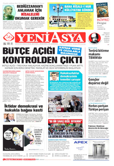 YENİ ASYA 12 Mayıs 2025 gazete manşeti
