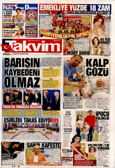 TAKVİM 17 Mayıs 2025 gazete manşeti