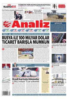 ANALİZ 17 Mayıs 2025 gazete manşeti