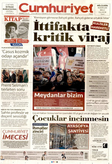 CUMHURİYET 20 Kasım 2025 gazete manşeti