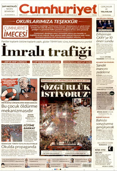 CUMHURİYET 21 Kasım 2025 gazete manşeti