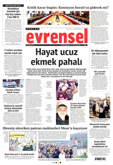 EVRENSEL 21 Kasım 2025 gazete manşeti