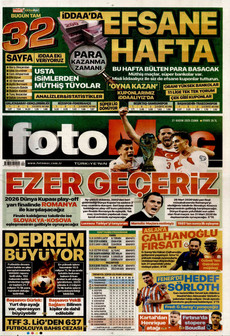 FOTOMAÇ 21 Kasım 2025 gazete manşeti