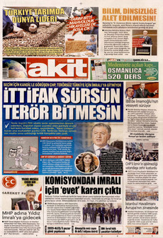 YENİ AKİT 22 Kasım 2025 gazete manşeti