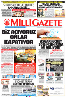 MİLLİ GAZETE 25 Kasım 2025 gazete manşeti
