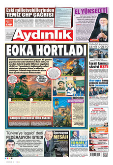 AYDINLIK GAZETESİ 25 Kasım 2025 gazete manşeti