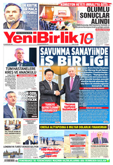 YENİBİRLİK 25 Kasım 2025 gazete manşeti