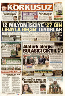 KORKUSUZ 25 Kasım 2025 gazete manşeti