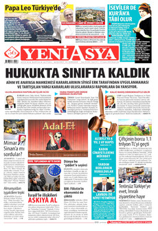 YENİ ASYA 27 Kasım 2025 gazete manşeti