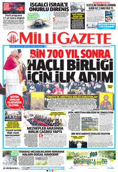 MİLLİ GAZETE 29 Kasım 2025 gazete manşeti