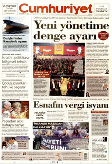 CUMHURİYET 1 Aralık 2025 gazete manşeti