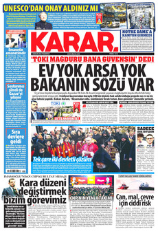KARAR 1 Aralık 2025 gazete manşeti