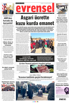 EVRENSEL 1 Aralık 2025 gazete manşeti