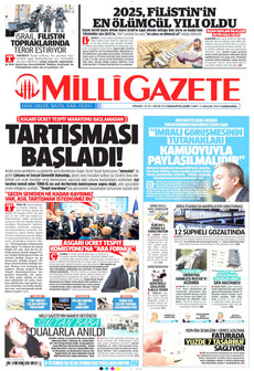 MİLLİ GAZETE 3 Aralık 2025 gazete manşeti