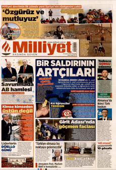 MİLLİYET 8 Aralık 2025 gazete manşeti