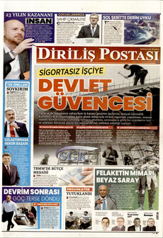 DİRİLİŞ POSTASI 8 Aralık 2025 gazete manşeti