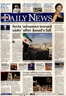 HÜRRİYET DAİLY NEWS 8 Aralık 2025 gazete manşeti