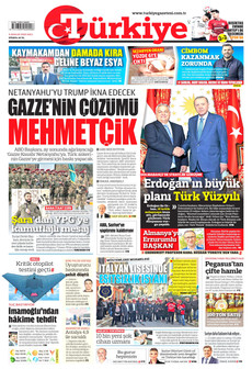 TÜRKİYE GAZETESİ 9 Aralık 2025 gazete manşeti