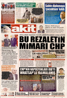 YENİ AKİT 9 Aralık 2025 gazete manşeti