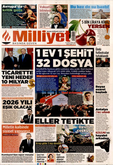 MİLLİYET 9 Aralık 2025 gazete manşeti