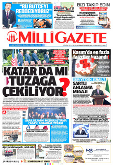 MİLLİ GAZETE 9 Aralık 2025 gazete manşeti