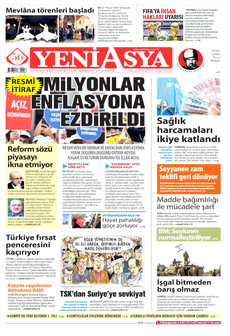 YENİ ASYA 9 Aralık 2025 gazete manşeti