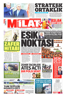 MİLAT 9 Aralık 2025 gazete manşeti