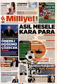 MİLLİYET 10 Aralık 2025 gazete manşeti