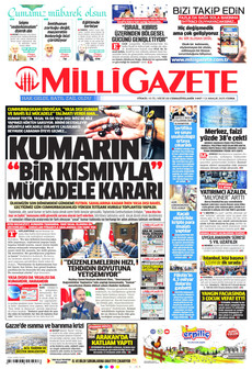 MİLLİ GAZETE 12 Aralık 2025 gazete manşeti