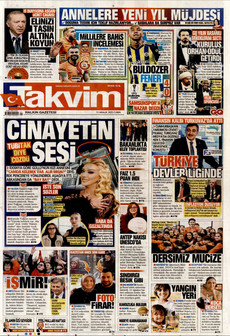 TAKVİM 12 Aralık 2025 gazete manşeti