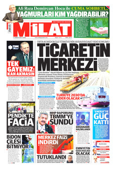 MİLAT 12 Aralık 2025 gazete manşeti