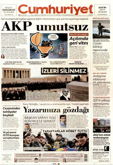 CUMHURİYET 26 Aralık 2025 gazete manşeti