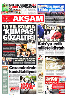 AKŞAM 26 Aralık 2025 gazete manşeti