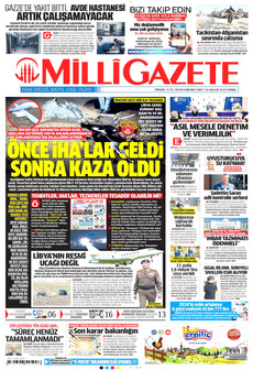 MİLLİ GAZETE 26 Aralık 2025 gazete manşeti