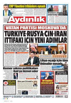 AYDINLIK GAZETESİ 26 Aralık 2025 gazete manşeti
