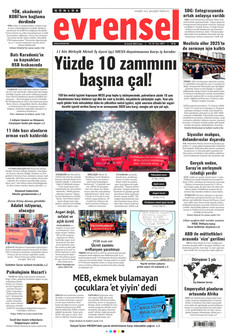 EVRENSEL 26 Aralık 2025 gazete manşeti