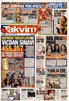 TAKVİM 26 Aralık 2025 gazete manşeti