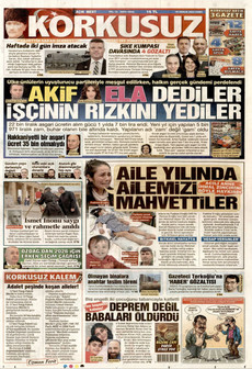 KORKUSUZ 26 Aralık 2025 gazete manşeti